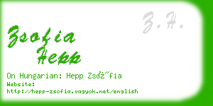 zsofia hepp business card